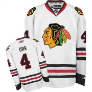 Reebok Chicago Blackhawks 4 Men's Bobby Orr White Authentic Away NHL Jersey