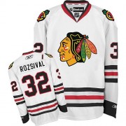 Reebok Chicago Blackhawks 32 Men's Michal Rozsival White Premier Away NHL Jersey